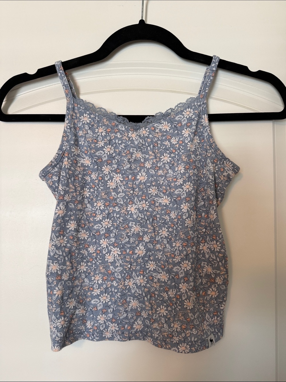 Abercrombie Kids Floral Lace-Trim Cami Tank Top - Blue 11/12
